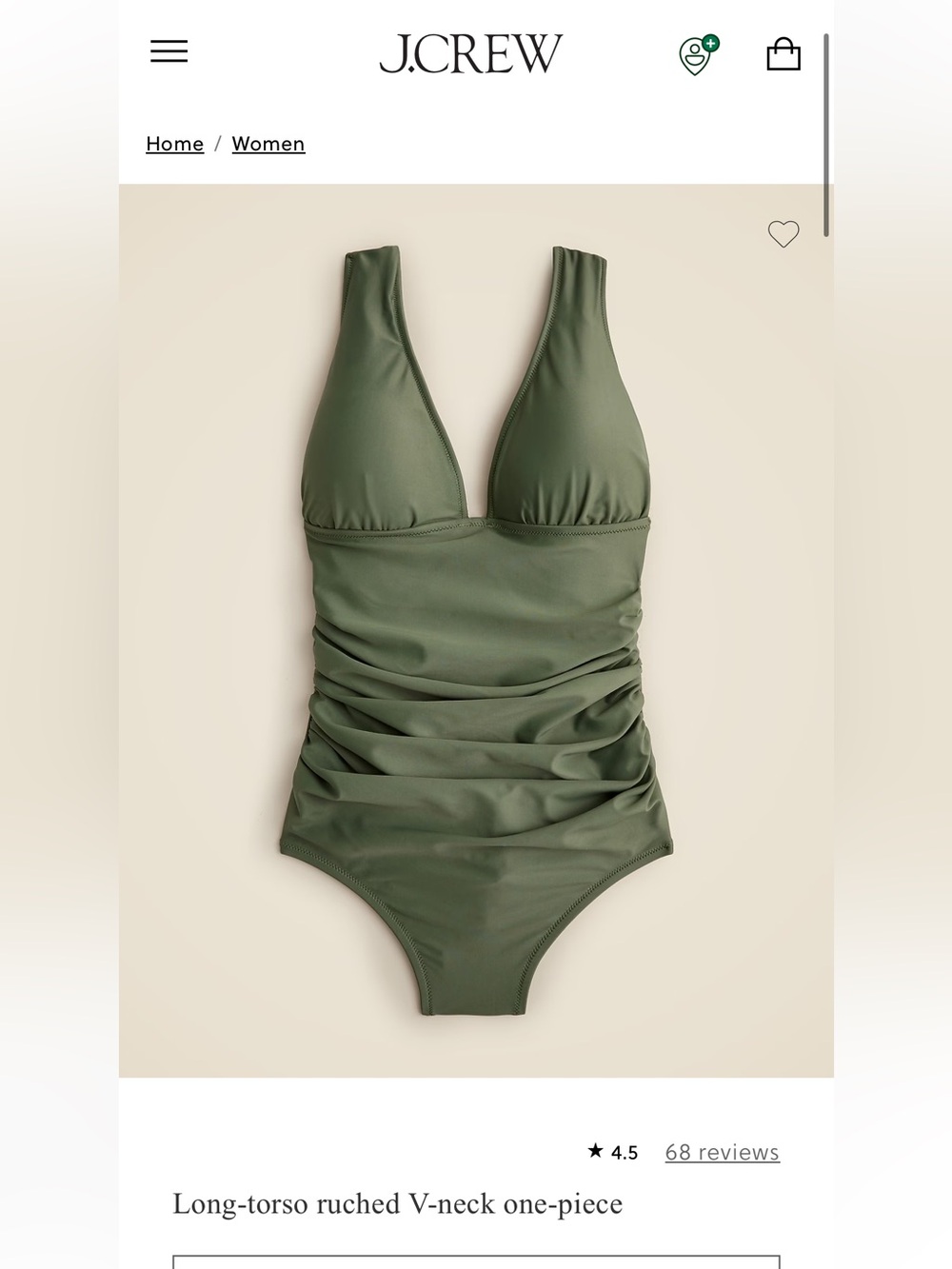 NWT J Crew Ruched One Piece